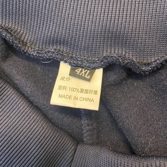 Camo Pocket Lined Sweatpants (Size: 4XL Youth, Color: Navy Blue/Grey) - Picture 4 of 4